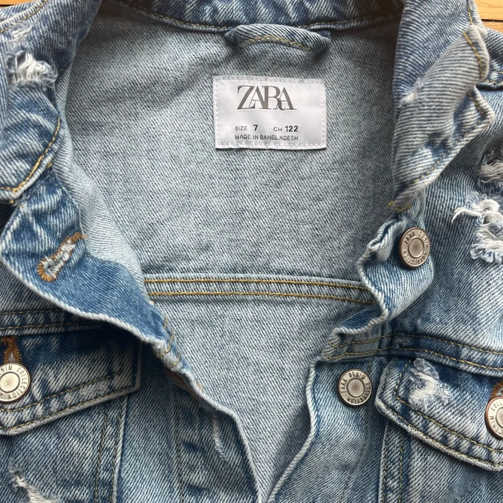 Zara jeans jacket oversized girls 7 yrs‎ old